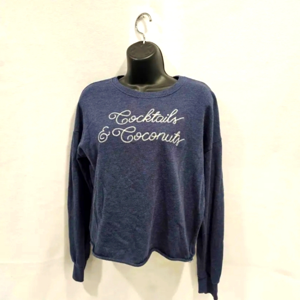 Zoe + Liv Cocktails and Coconuts Women's XS Sweatshirt - Picture 1 of 4